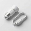 Afbeelding van Car Charger Dual USB-A Port With Micro Cable 3.4A (White)