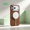 Afbeelding van Wave Magsafe Hoes met portemonnee iPhone 17 Pro - Bruin