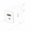 Bild von Wave WA-166-10 Travel Fast Charger USB-A & USB-C (20Wat) with USB-C to Lightning Cable 1M (White) -