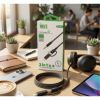 Bild von Wave WA-348 2in1 Lightning + USB-C To 3.5 mm jack Cable (Black)