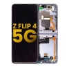 Image of Samsung Galaxy Z Flip4 (SM-F721B) Pulled LCD Display Assembly With Frame (Purple) -LYS