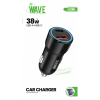 Bild von Wave C213B Car Charger With Type-C & USB Port 38W (Black)
