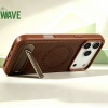 Afbeelding van Wave Magnetische Hoes met Stand iPhone 16 Pro Max - Bruin