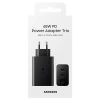 Image of Samsung 65W PD Power Adapter Trio USB-C x2 USB-A x1 Retail with Packing (Black)