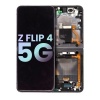 Image of Samsung Galaxy Z Flip4 (SM-F721B) service pack LCD Display Assembly With Frame (Black) -LEM