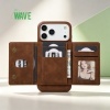 Afbeelding van Wave Magsafe Hoes met portemonnee iPhone 17 - Bruin