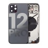 Image of Apple iPhone 12 Pro Pulled Mid-Frame Housing with Parts (Black) - LSY