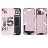 Image of Apple iPhone15 Plus Pulled Mid-Frame Housing+ BackCover with Some Small Parts No Battery(Pink)-YUS