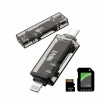 Afbeelding van Wave WA-266 iPhone+Type-C 2in1 Memory Card Reader & Writer Plug and Play