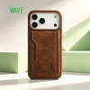 Afbeelding van Wave Magsafe Hoes met portemonnee iPhone 17 Air - Bruin