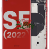 Image of Apple iPhone SE 2022 Pulled Mid-Frame Housing with Parts No Battery (RED) -LUS