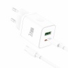 Afbeelding van Wave WA-166-20 Travel Fast Charger USB-A & USB-C (20Wat) with USB-C to USB-C Cable 1M (wit)