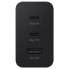 Image of Samsung 65W PD Power Adapter Trio USB-C x2 USB-A x1 Retail with Packing (Black)