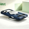 Afbeelding van Wave Magnetische Hoes met Stand iPhone 16 Pro Max - Blauw