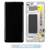 Image of Samsung Galaxy S10 Plus (SM-G975F) service pack LCD Display Assembly With Frame (Prism silver) - LUE