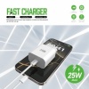 Bild von Quick Travel Charger 25W USB-C Port + 1M USB-C to USB-C Cable | Wave WA-317W-20 (White)