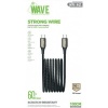 Image of Wave WA-62 Super Fast Charging Type -C To Type-C 1M (60 Wat) (Black) - A