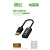 Image of Wave WA-404 Display Port (Male) to HDMI (Female) 4K HD Cable