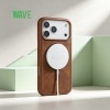 Afbeelding van Wave Magsafe Hoes met portemonnee iPhone 17 Pro Max - Bruin