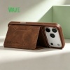 Afbeelding van Wave Magsafe Hoes met portemonnee iPhone 17 Pro Max - Bruin