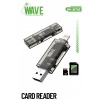 Image of Wave WA-267 USB+iPhone 2in1 Memory Card Reader & Writer Plug and Play -E