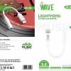 Afbeelding van Wave Lightning to Aux Adapter jack 3.5 mm | (Just Music) | WA-326 (White)