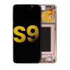 Image of Samsung Galaxy S9 (SM-G960F) Pulled LCD Display Assembly With Frame (Pink Gold) - KCS
