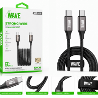 Wave WA-62 Super Fast Charging Type -C To Type-C 1M (60 Wat) (Black)