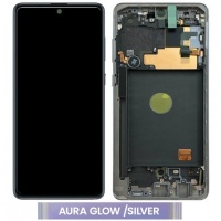 Samsung Galaxy Note 10 Lite (N770F-DS) Service Pack LCD Display Assembly With Frame (Aura Glow / Sil
