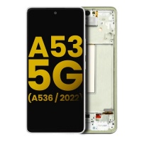 Samsung Galaxy A53 (A536B) service pack LCD Display Assembly With Frame (White)
