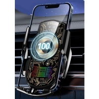 15W Car Wireless Fast Charger with USB Magnetic New Transparent Magnetic Wireless (N528S)