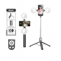 Selfie Stick tripod with RingLight (Full Light ) (Black) -CC
