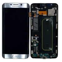 Samsung Galaxy S6 Edge (SM-G925F) LCD Display Assembly With Frame (Silver)
