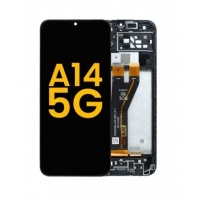 Samsung Galaxy A14 5G (A146B) Pulled LCD Scherm Met Frame (Zwart)