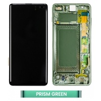 Samsung Galaxy S10 Plus (SM-G975F) service pack LCD Display Assembly With Frame (Prism Green)