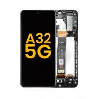 Samsung Galaxy A32 5G (A326) Pulled B-Grad LCD Scherm Met Frame (Zwart)