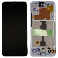 Samsung Galaxy A90 5G (A908) LCD Display Assembly With Frame (White)