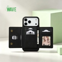 Wave Magsafe Hoes met portemonnee iPhone 17 Air - Zwart