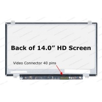 LCD Screen 14.0'' WideScreen N140BGE-L32 REV.C1 HD (1366x768) Top and Bottom Brackets Glossy 40 pin