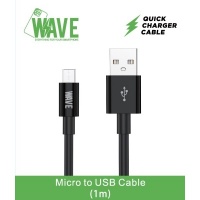 Wave WA-141 Quick Charger Micro Cable 1M (Black) – K