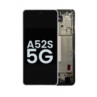 Samsung Galaxy A52s (A528B) Pulled LCD Scherm Met Frame (White)