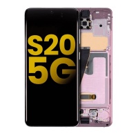 Samsung Galaxy S20 (SM-G980F) Pulled LCD Display Assembly With Frame (Pink)