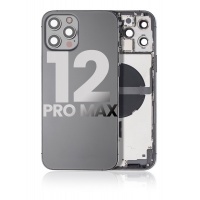 iPhone 12 Pro Max Pulled Mid-Frame Housing with Parts No Battery (Black)
