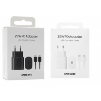 Samsung PD Travel Charger (25W) With Cable | EP-T2510 (With Packing) (Black & White) - Black