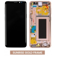Samsung Galaxy S9 (SM-G960F) service pack LCD Display Assembly With Frame (SUNRISE GOLD)