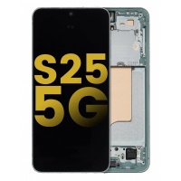 Samsung Galaxy S25 Service Pack LCD Display Assembly With Frame (Green)