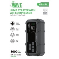 Wave WA-435 Car Jump Starter & Portable Air Compressor (Black)