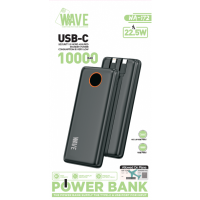 Wave WA-172 Powerbank 10000 mAh USB-C 22.5W (Black) -KY