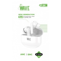 Wave WA-224 Wireless Bluetooth Headset With ANC+ENC Noise (White)