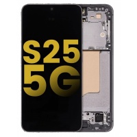 Samsung Galaxy S25 Service Pack LCD Display Assembly With Frame (Silver)